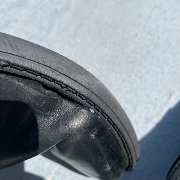 Clarks SLIP RESISTANT Leather Work Dress Shoes Waiter Serving Black Shoes - Picture 7 of 9